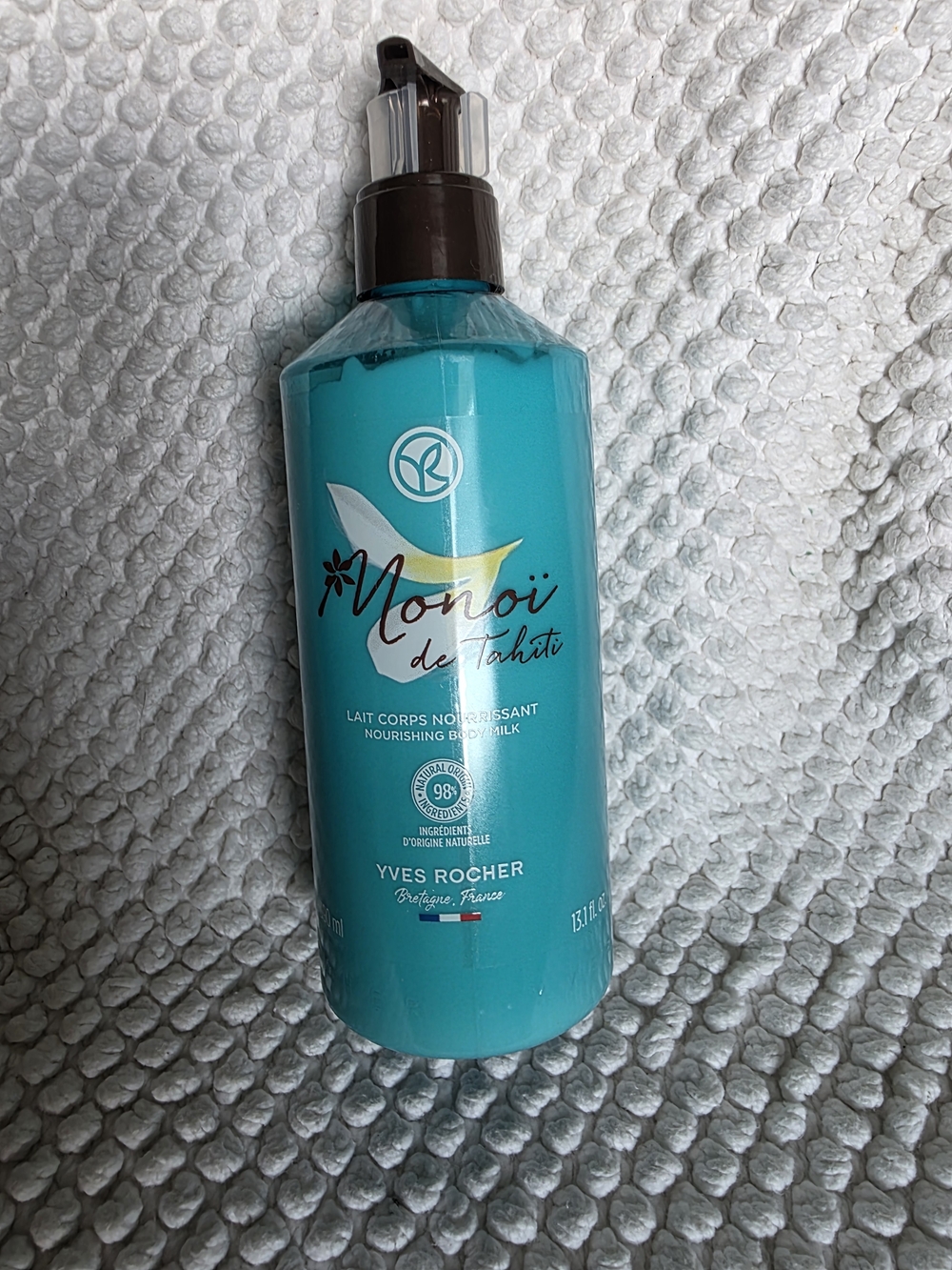 Yves Rocher Monoi de Tahiti Nourishing Body Milk - Teal & Brown Pump